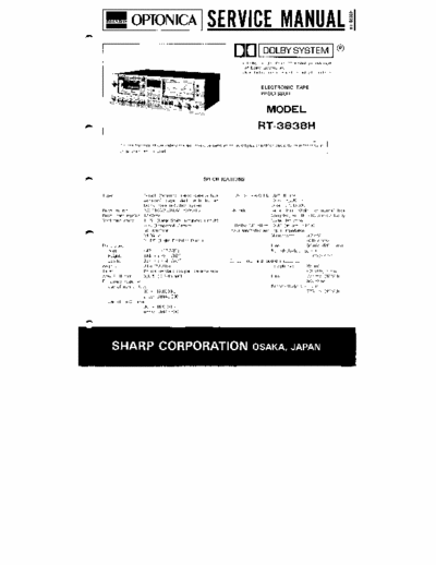 Sharp RT-3838H Service manual for Sharp RT-3838H cassette deck